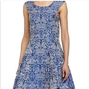 Betsey Johnson Jacquard Fit Flare Dress Size 4